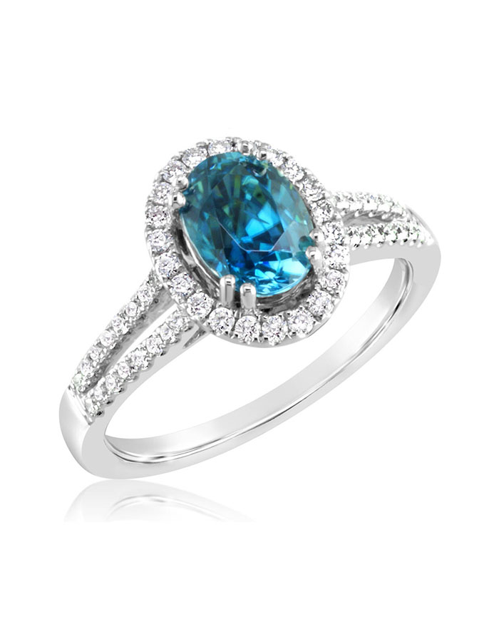 White Gold Zircon Ring